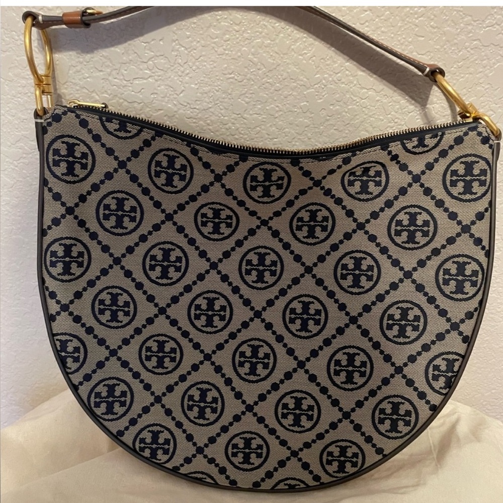 Tory Burch T Monogram Jacquard Hobo Bag - Picture 5 of 15